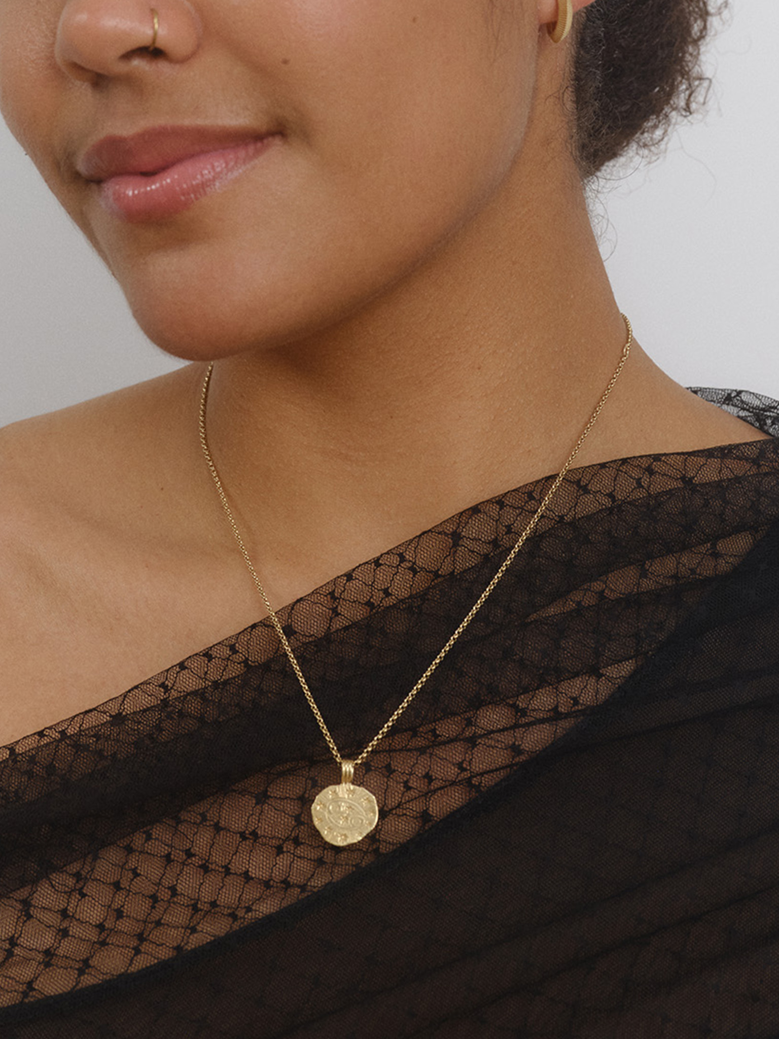 Sun in cancer necklace - 22k gold vermeil